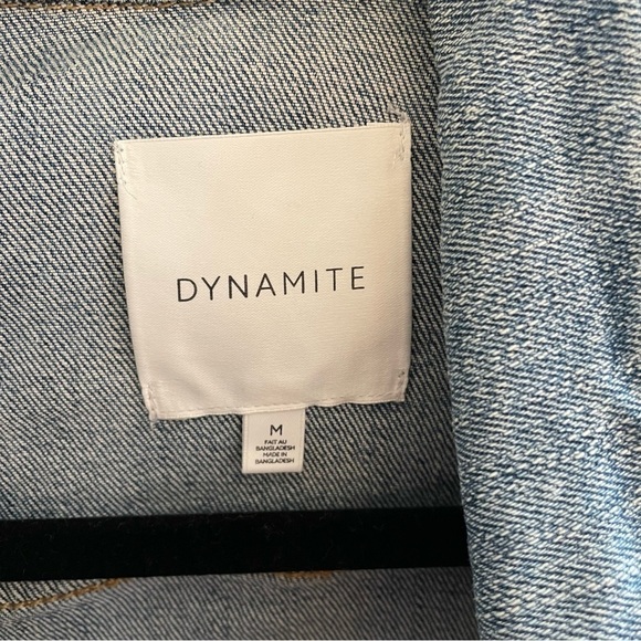 DYNAMITE Fitted LightWash Denim Jacket, Size Med - Picture 5 of 7